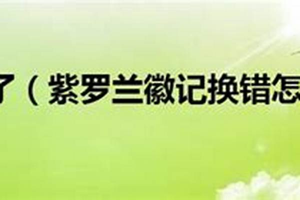 紫罗兰徽记选错了怎么办