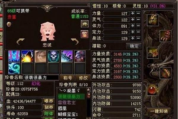 天龙八部珍兽装备拆解