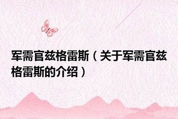 军需官兹格雷斯的提箱出什么