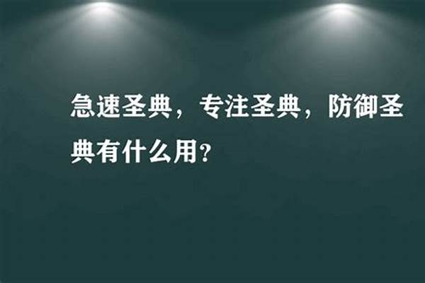 专注圣典有什么用