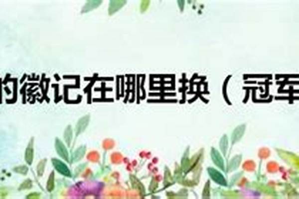 冠军的徽记在哪里换
