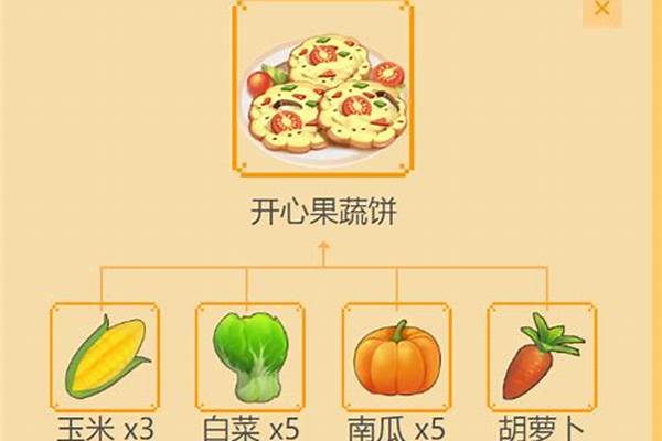 摩尔庄园开心果蔬饼菜谱怎么获得