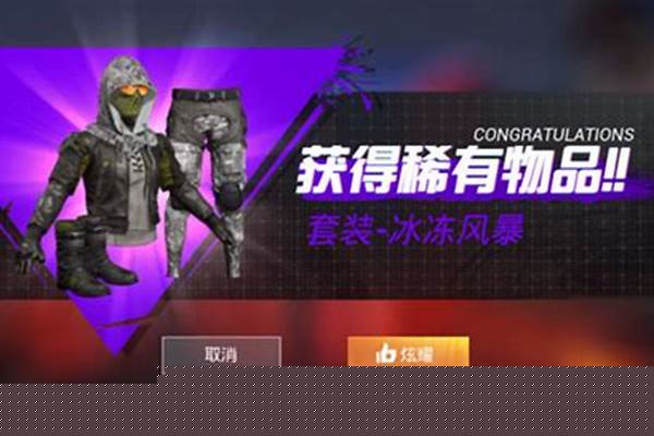 冰冻风暴套装稀有吗