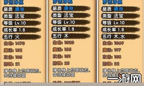 造梦西游法宝属性选择