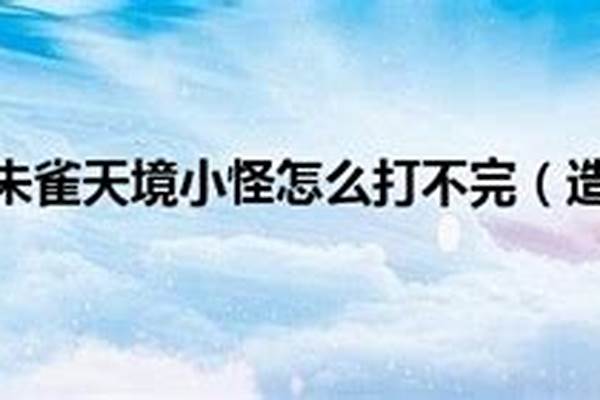 朱雀天境怎么进不去了