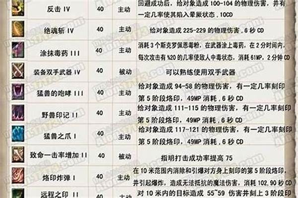 永恒之塔杀星技能介绍
