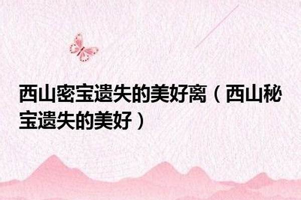 西山秘宝遗失的美好离换什么