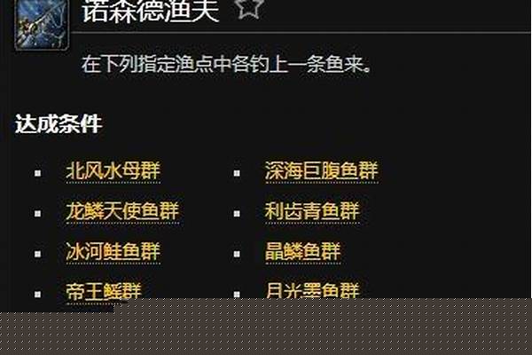 诺森德渔夫成就鱼点(诺森德渔夫攻略)